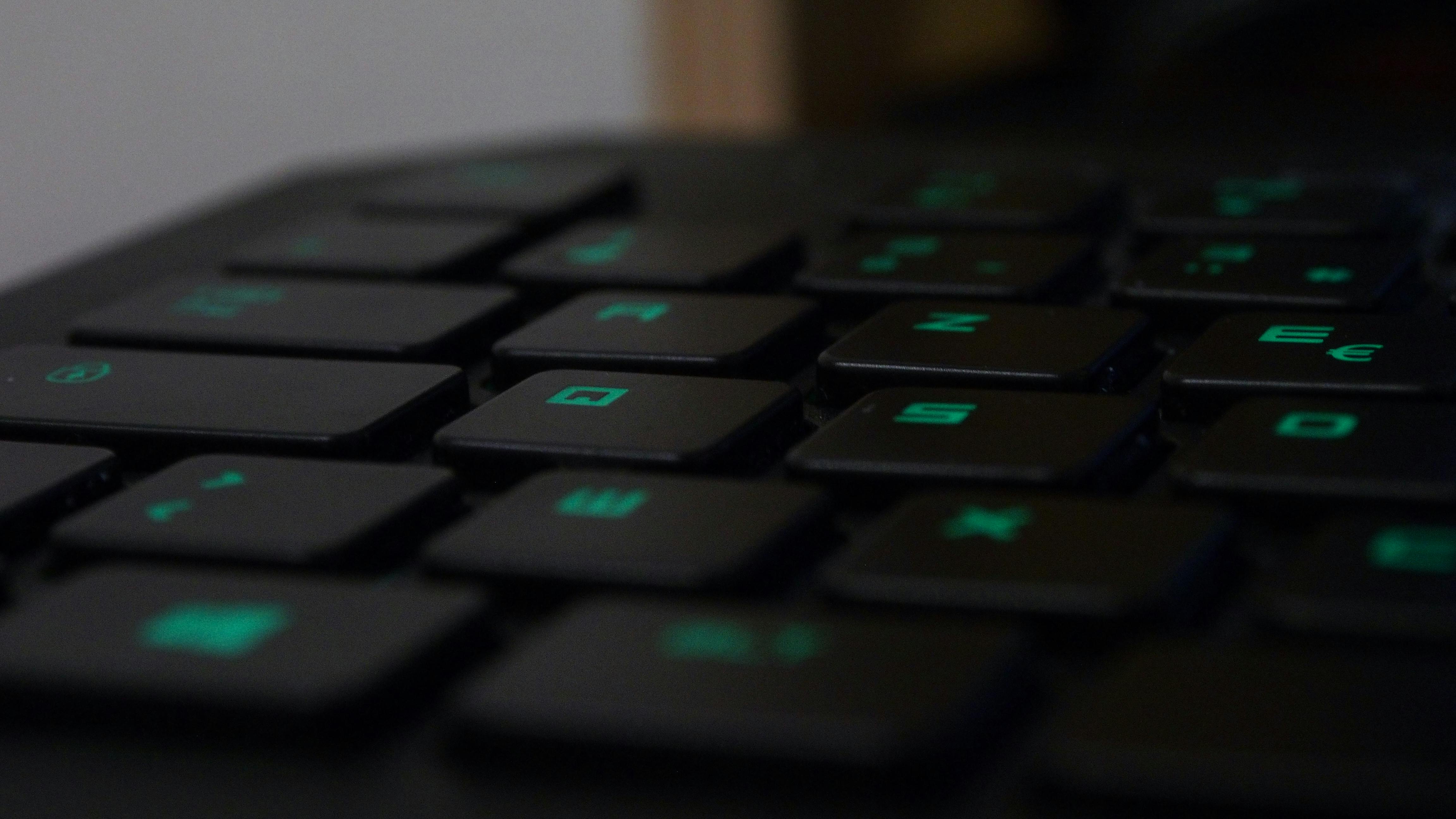 Free stock photo of gaming, green, keyboard