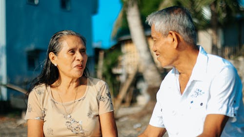 Elderly Couple Talking