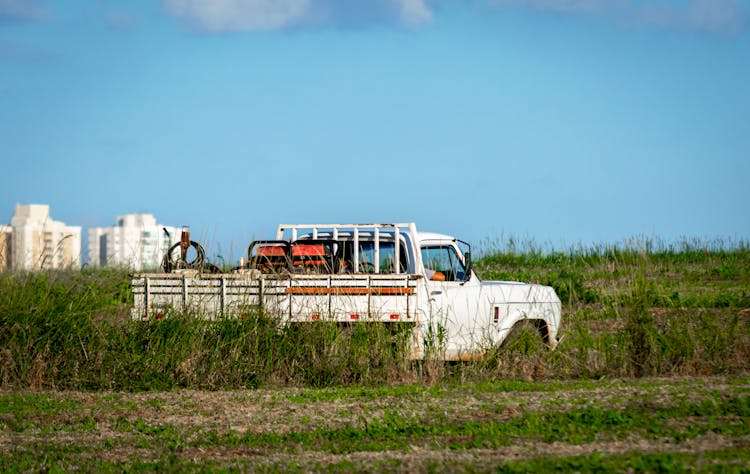 Pick Up Truck On Field