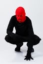 Studio Shot of Model in Ski Mask