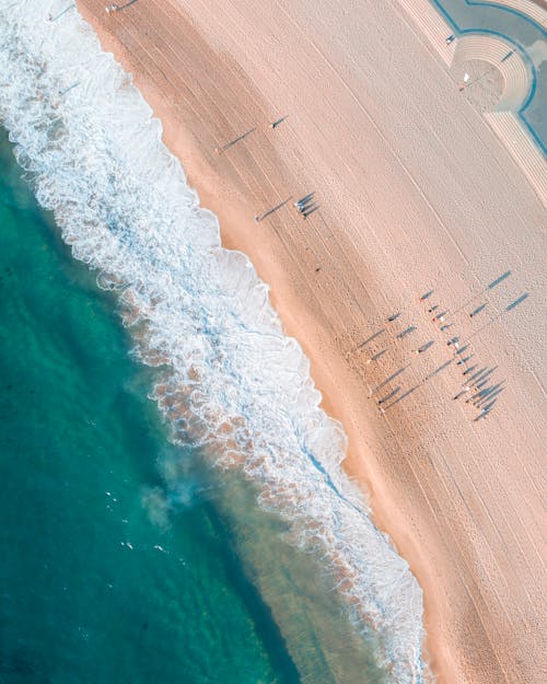 Fotobanka s bezplatnými fotkami na tému breh, letecký záber, more