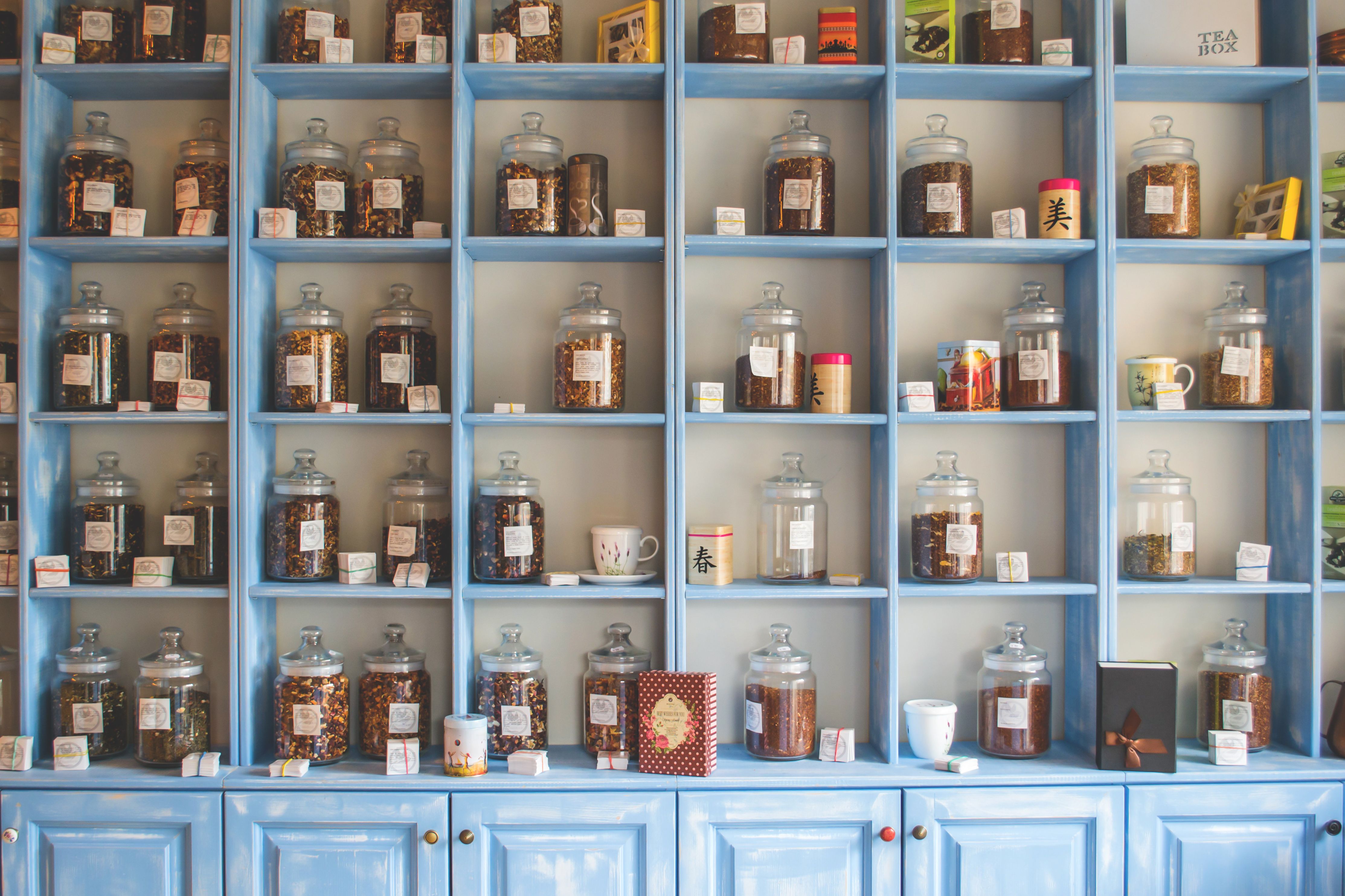 Organized shelves