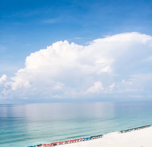 Free stock photo of beach, blue sky, cloud