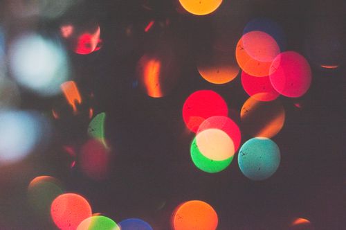 Free Vibrant abstract background of colorful blurred lights with a bokeh effect. Stock Photo