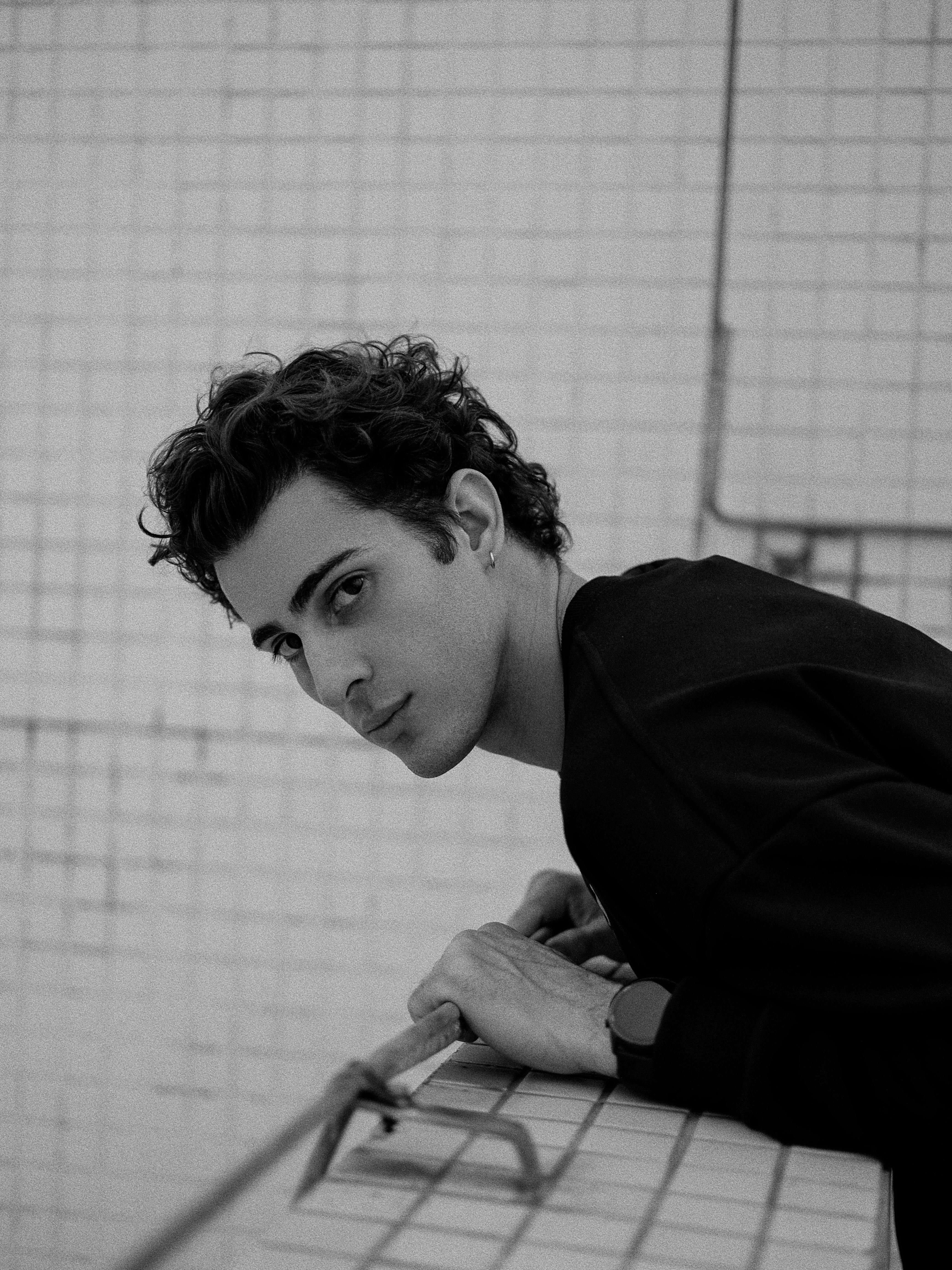 Kostenlos Schwarz Weiß Porträt Stock-Foto