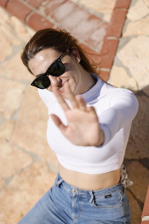 Woman Posing in Sunglasses