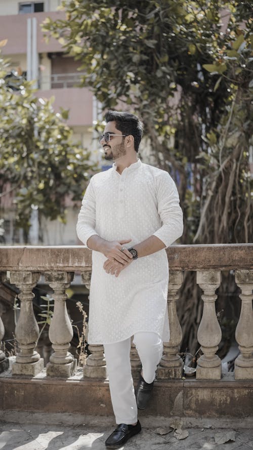 Man Posing in Traditional Clothing