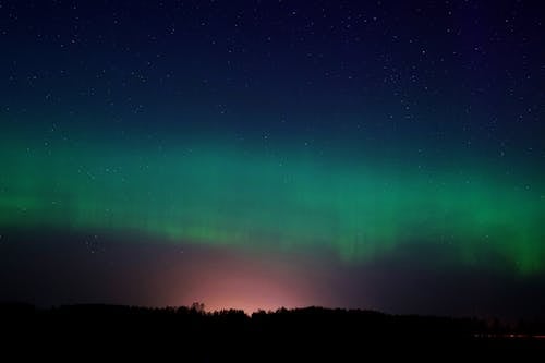 Arktik, Aurora borealis, çevre içeren Ücretsiz stok fotoğraf