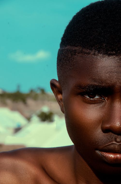 Ingyenes stockfotó afrikai fiú, álló kép, arc témában