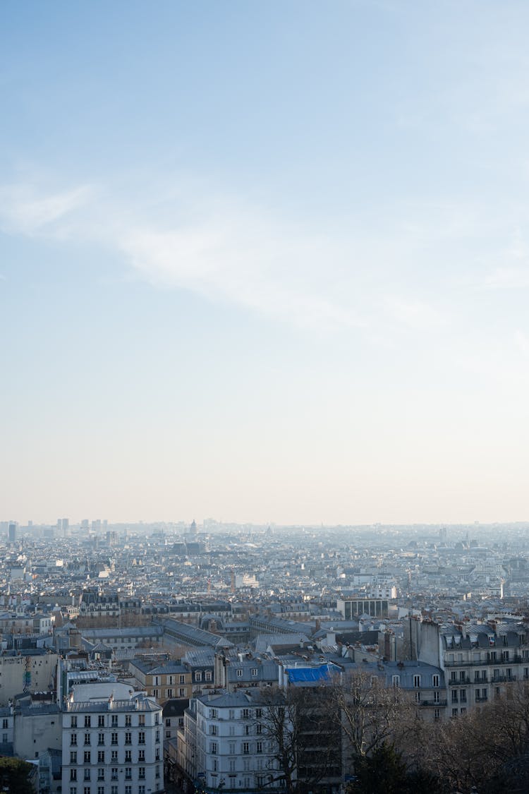 Drone Shot Of Paris