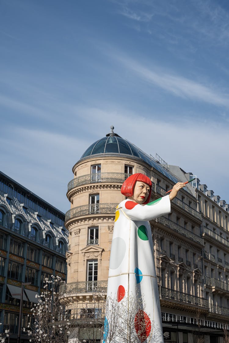 Yayoi Kusama Sculpture In Paris, France