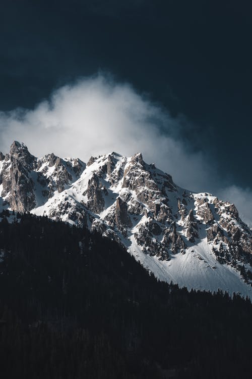 경치가 좋은, 구름 경치, 눈 덮힌 산의 무료 스톡 사진
