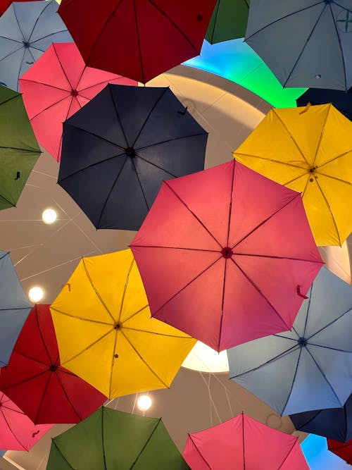 Close up of Colorful Umbrellas