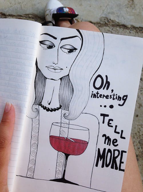 Woman and Wine Sketch