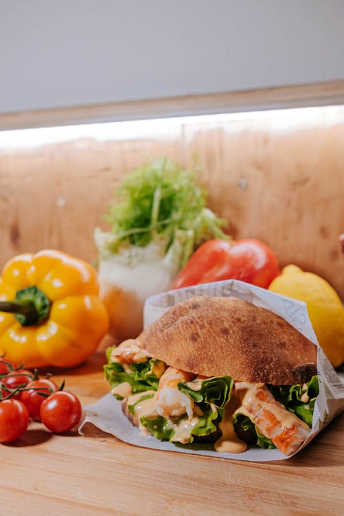 三明治, 午餐, 垂直拍摄 的 免费素材图片