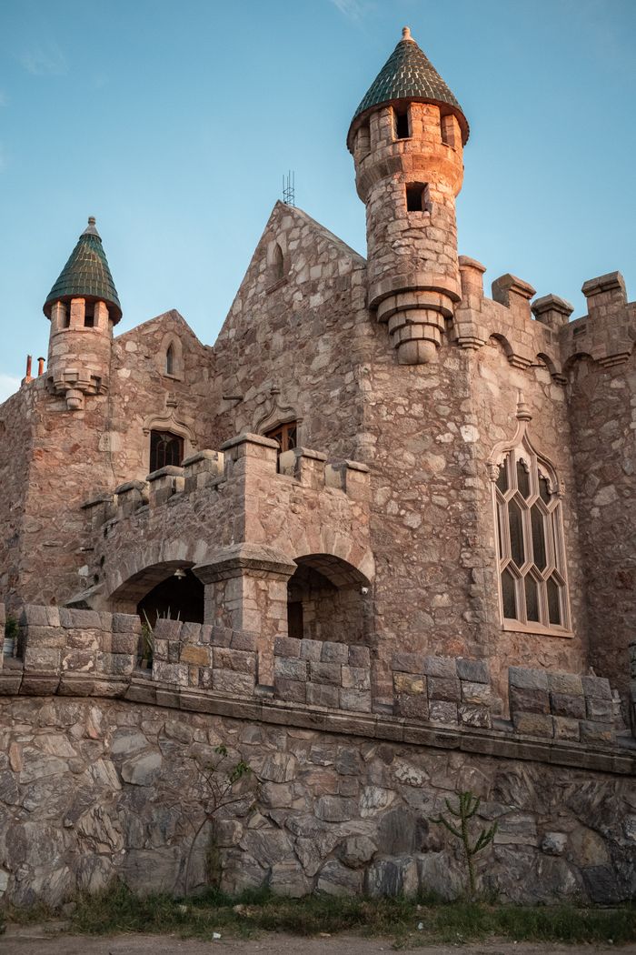 Gothic castle facade