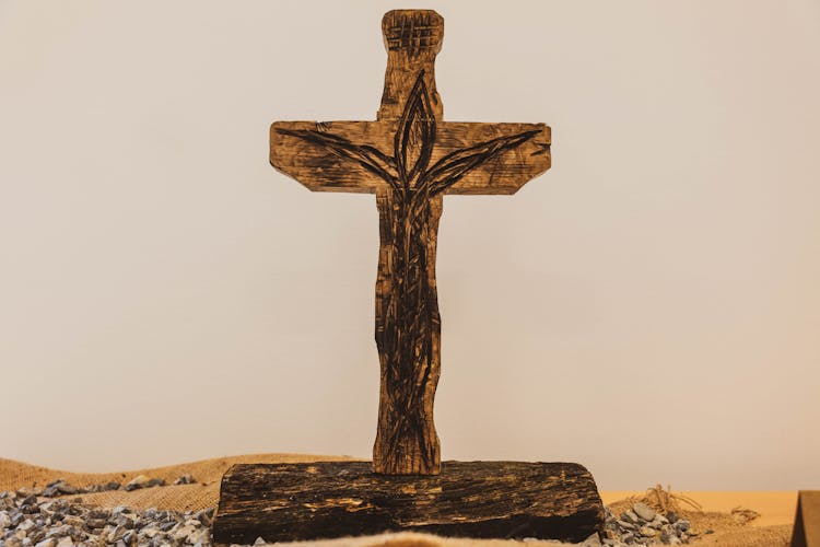 A Cross On An Exhibition In A Museum