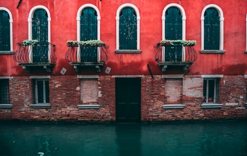 Red Concrete Building