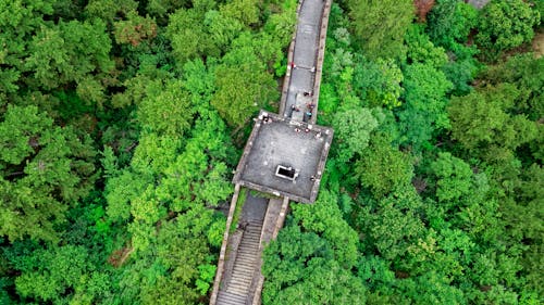 Free Aerial View Photography Of Great Wall Of China Stock Photo