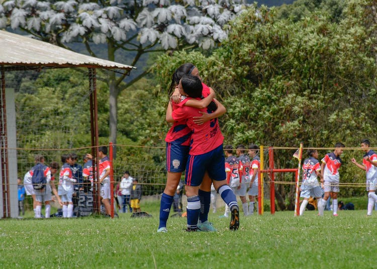 Football Players Celebrating