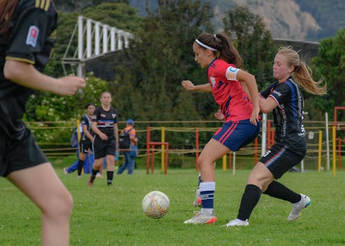 Girls Playing Soccer 