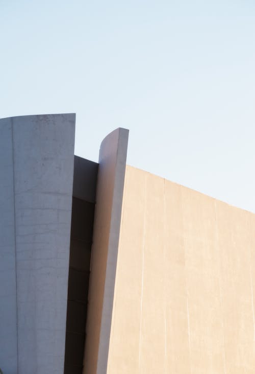 Close-up of the Facade of a Modern Building 