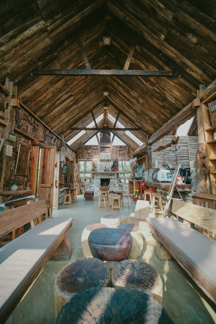 Interior Of Wooden House