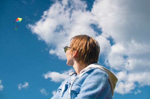 Woman Looking at a Kite