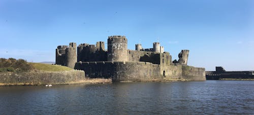 Caerphilly Castle, Wales, UK