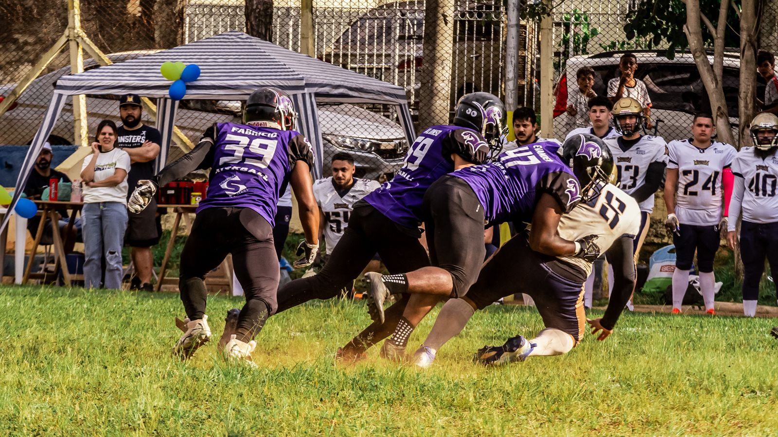 Representative photograph of American football players on a field; not the UCF–BYU game