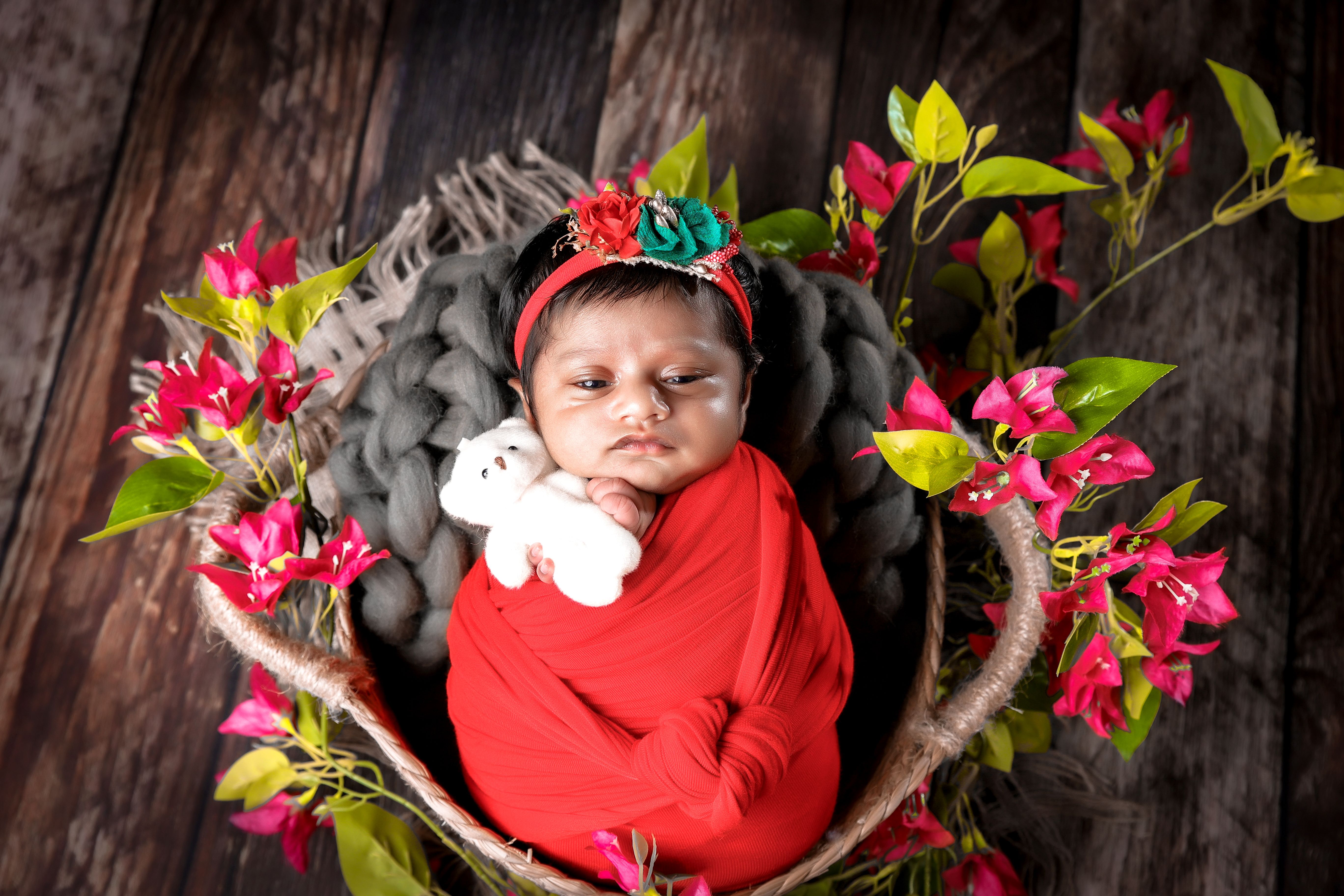 baby-lying-down-in-basket-free-stock-photo