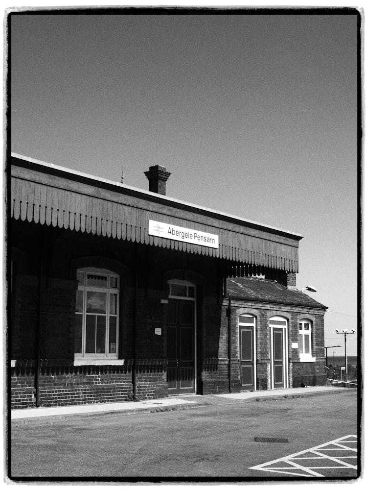 Railway Station In Black And White