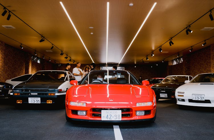 Japanese Cars In A Garage 