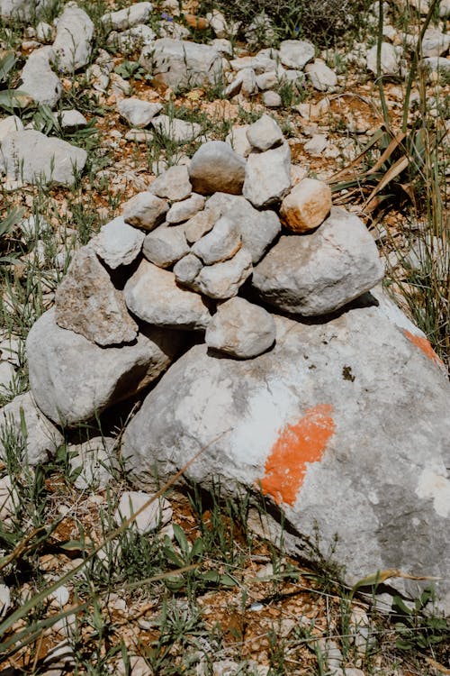 Trail Marker on a Small Cairn