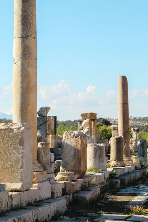 Free Explore the majestic ancient Roman ruins in Antalya, showcasing historical architecture. Stock Photo