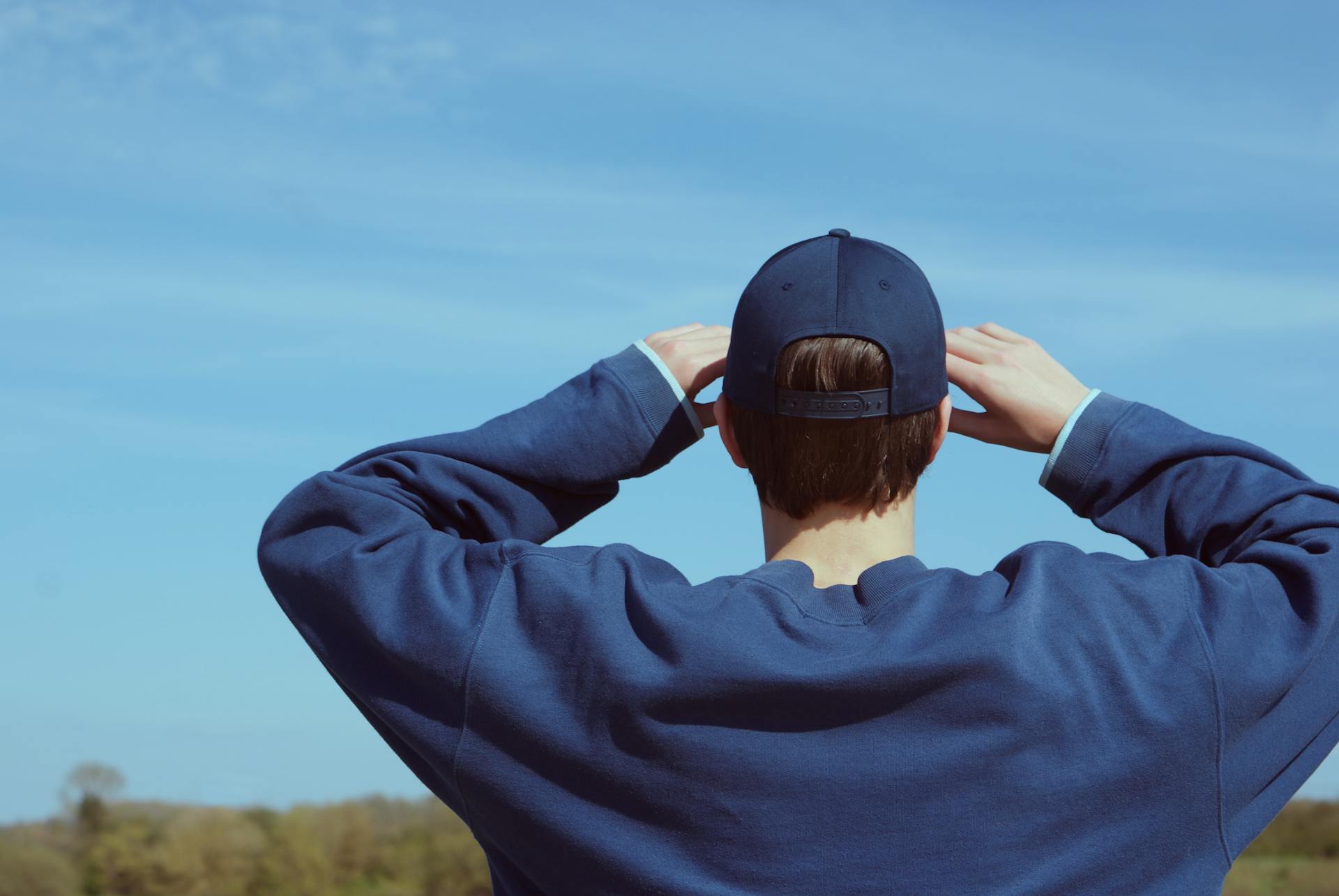 Standing Man Looking on Horizon