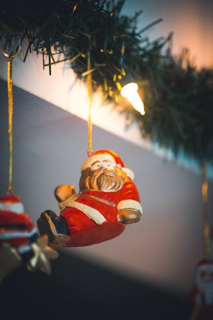 Selective Focus Photography of Santa Clause Hanging Decor