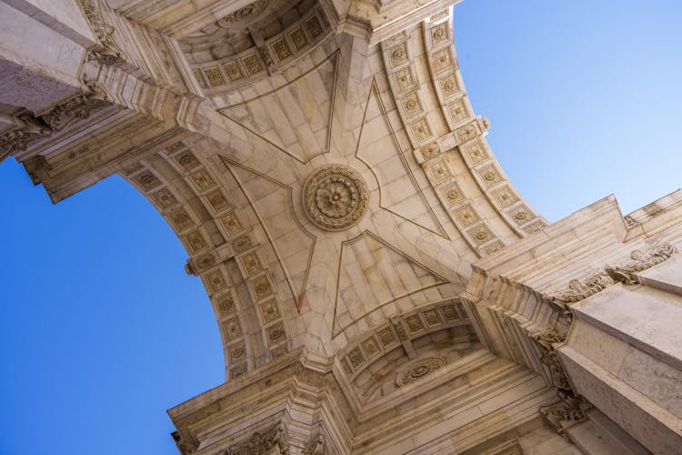 Vault Of Rua Augusta Arch In Lisbon