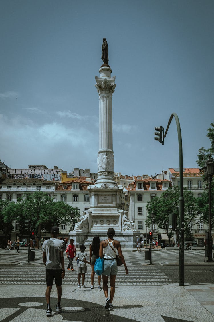 Dom Pedro IV Square In Lisbon