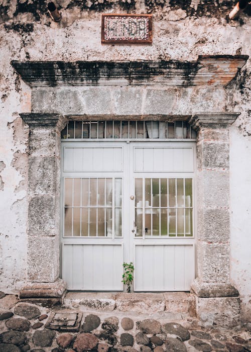 Doors in Old Stone Building