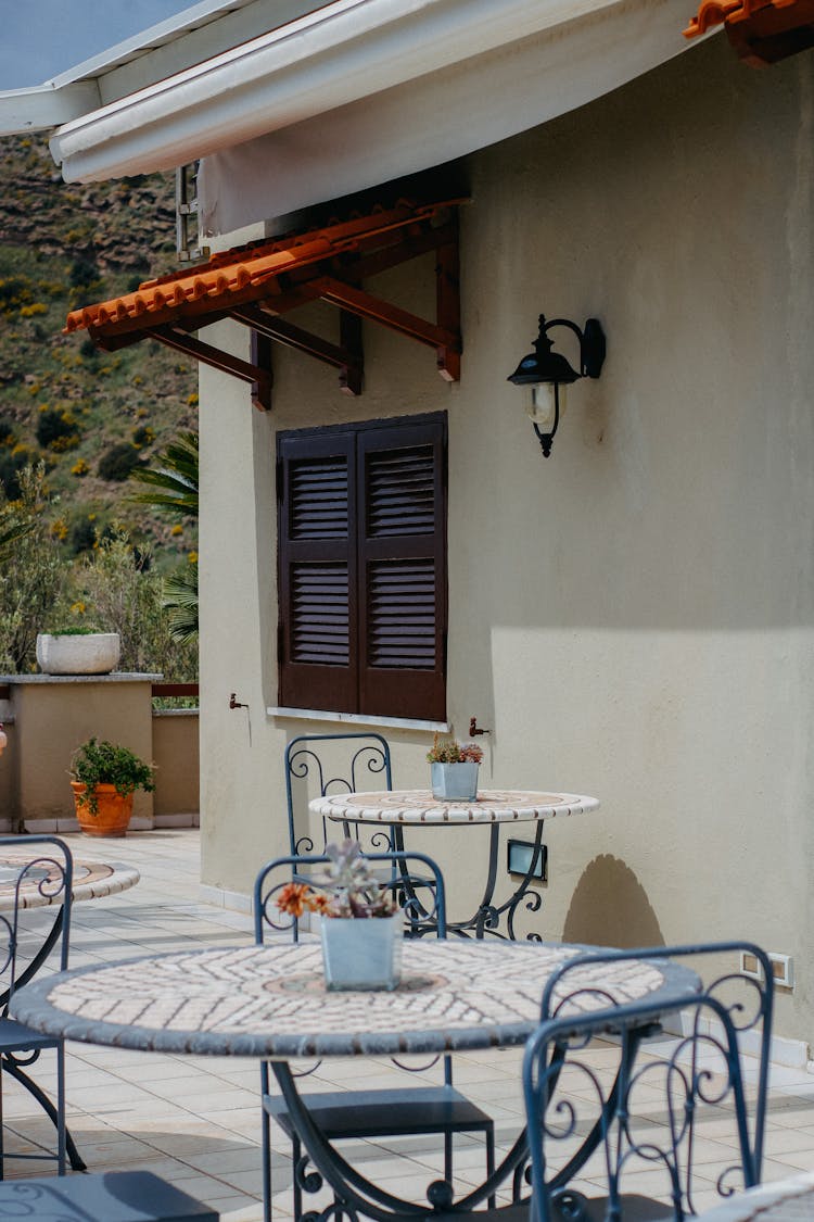 Tables On Restaurant Patio