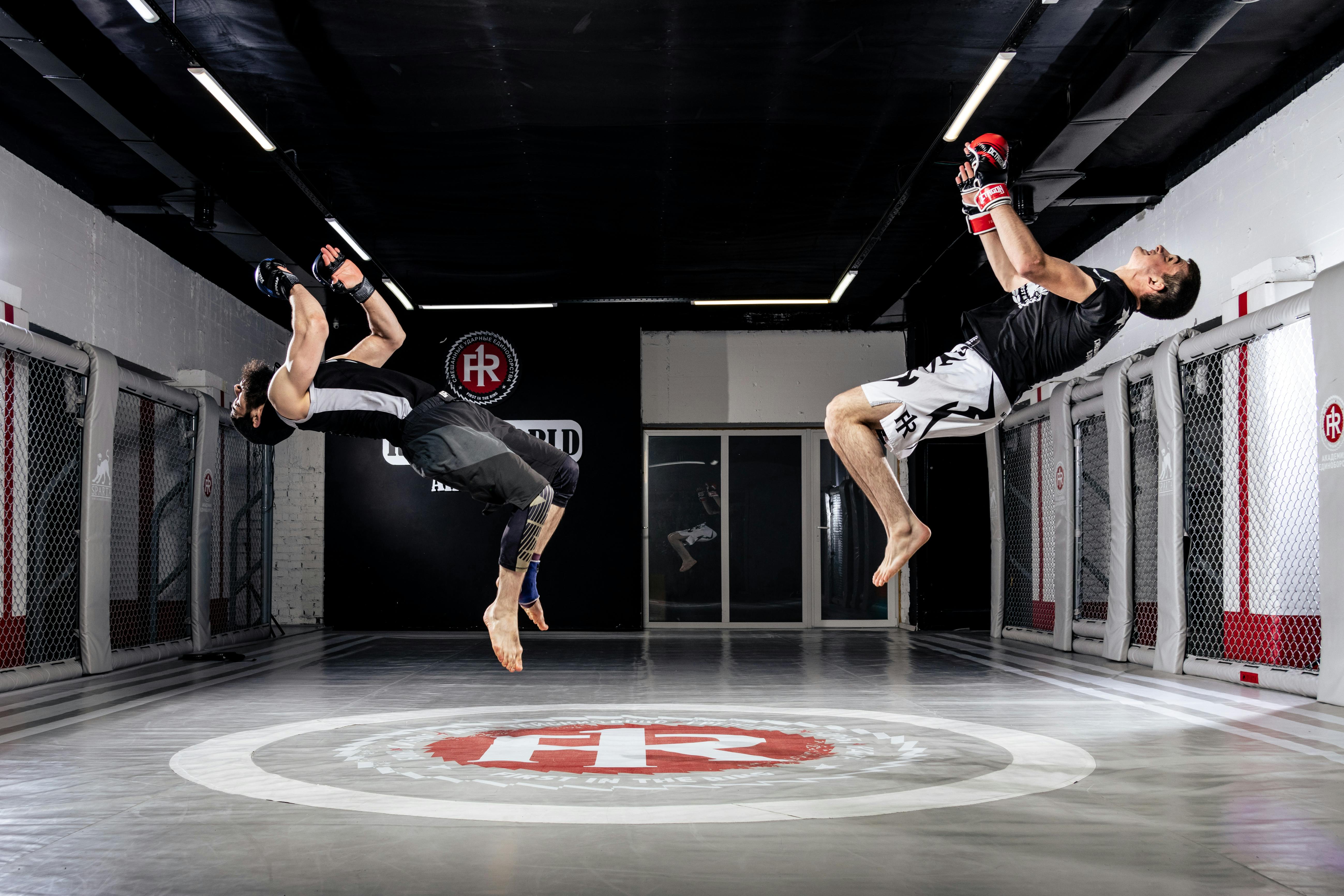 Boxers Jumping Back at Gym · Free Stock Photo