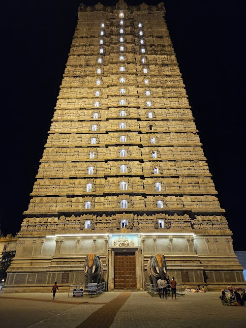 Immagine gratuita di gopura, illuminato, india