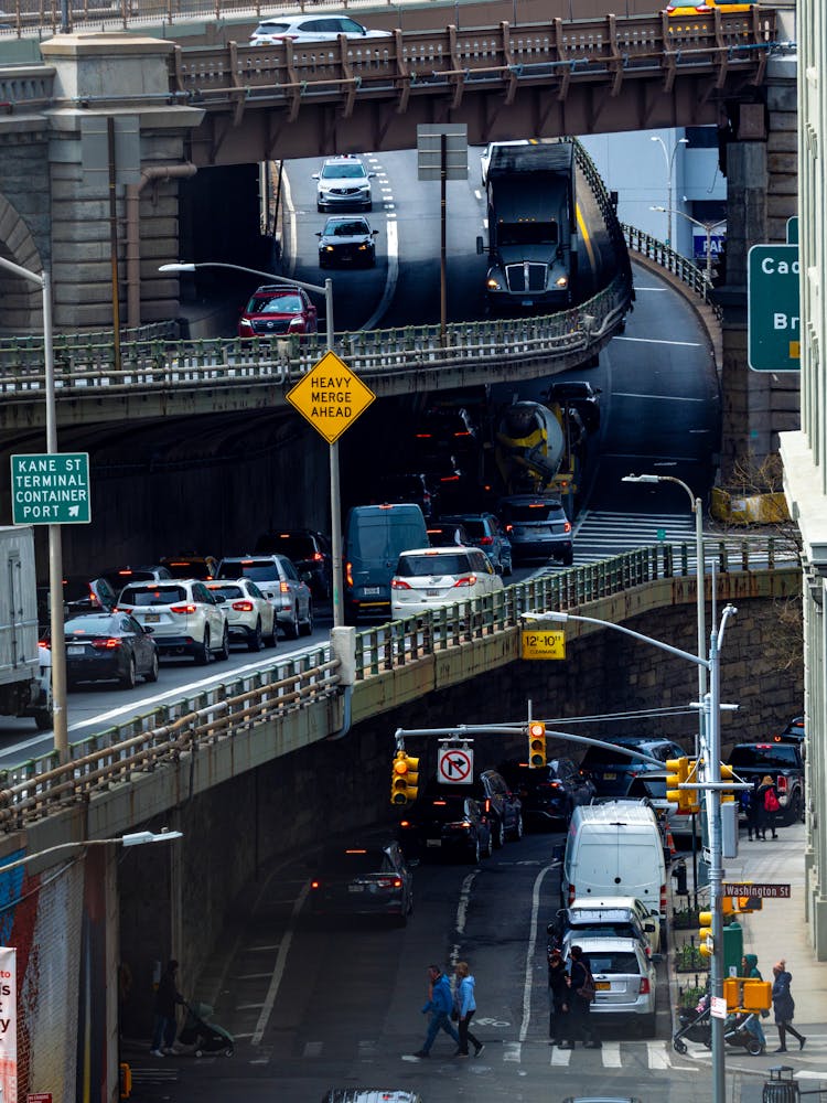 Traffic Jams In A City Center