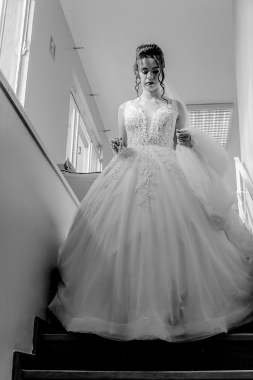 결혼, 계단, 드레스의 무료 스톡 사진