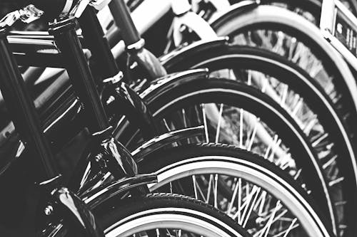 Grayscale Photography of Bicycle