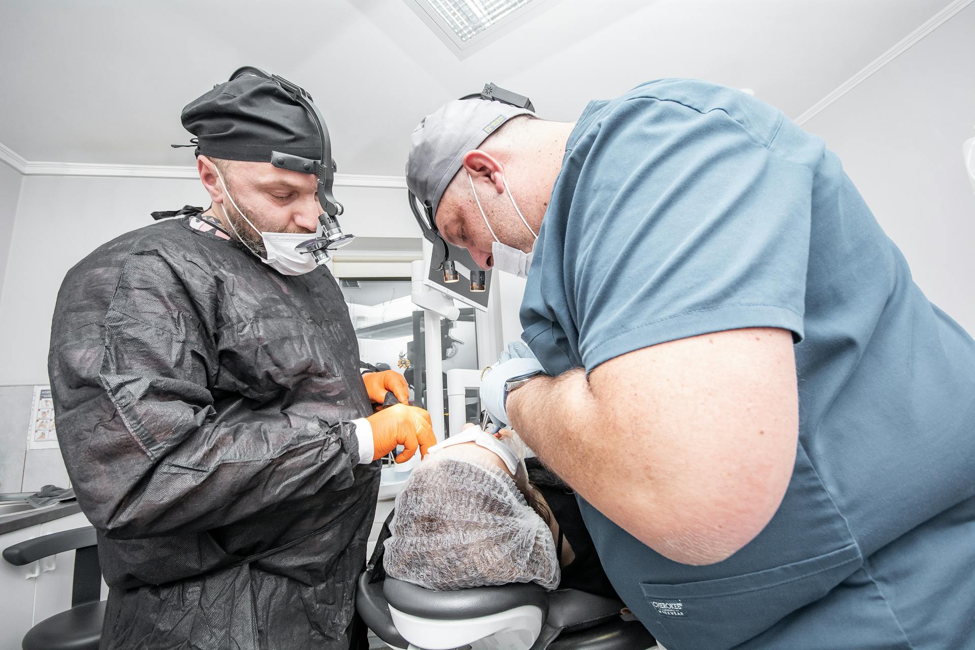 Patient Getting Treated in a Dental Clinic