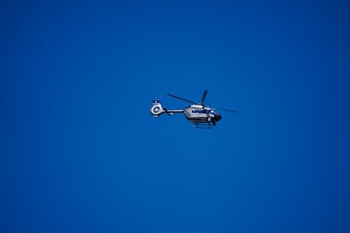 Helicopter in Blue Sky