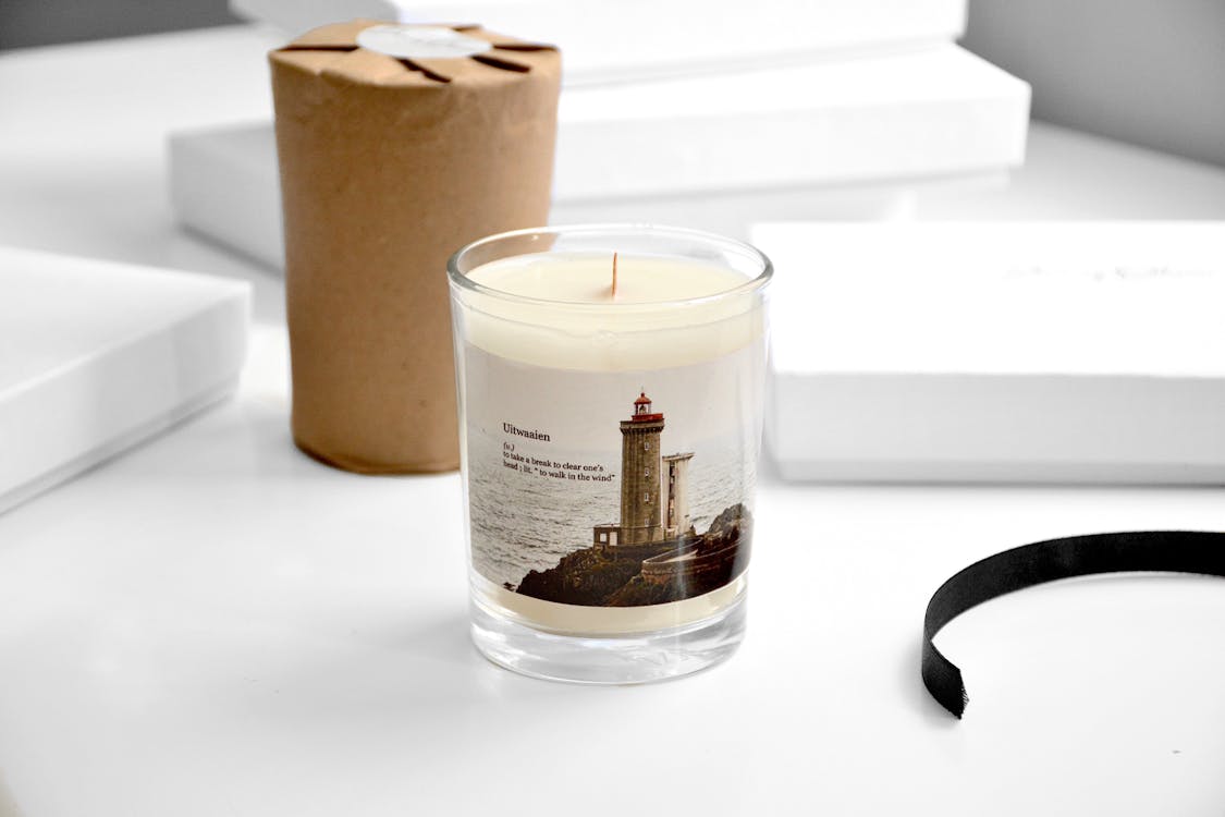 Free Candle on Table Stock Photo