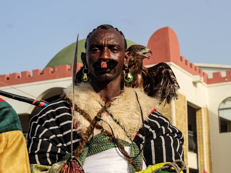 Man With Eagle On Shoulder